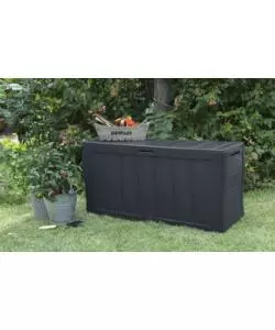 BAULE DA ESTERNO KETER "SHERWOOD" IN RESINA MARRONE EFFETTO LEGNO 270 LT 117X45X58 CM